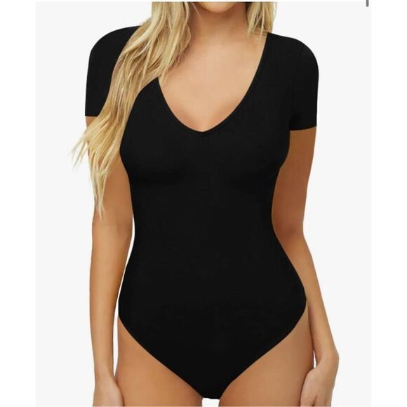 Khaki short sleeve bodysuit - size M - Picture 3 of 7